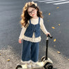 Élodie Denim Three-Piece Set for Girls